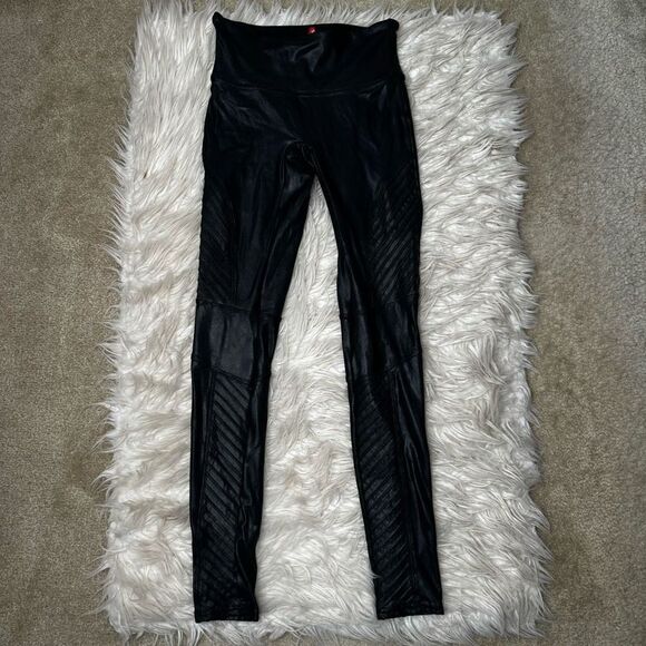 Spanx Faux Leather Moto Leggings - Picture 5 of 16